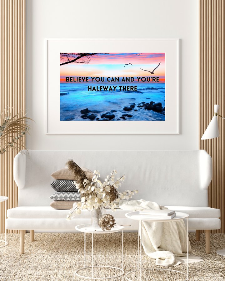 Believe You Can Living Room Mockup preview