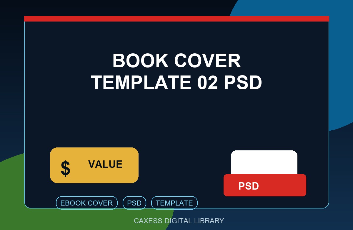 Book Cover Template 02 PSD preview