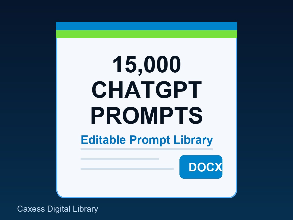 15,000 ChatGPT Prompts Editable DOCX document preview