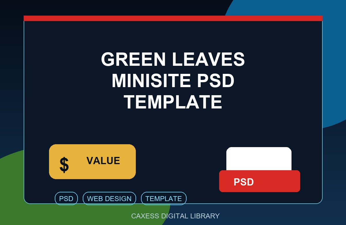 Green Leaves Minisite PSD Template preview