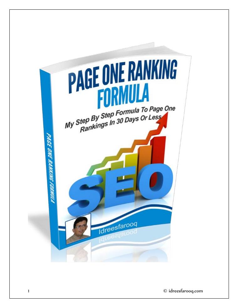 Page One Ranking Formula document preview