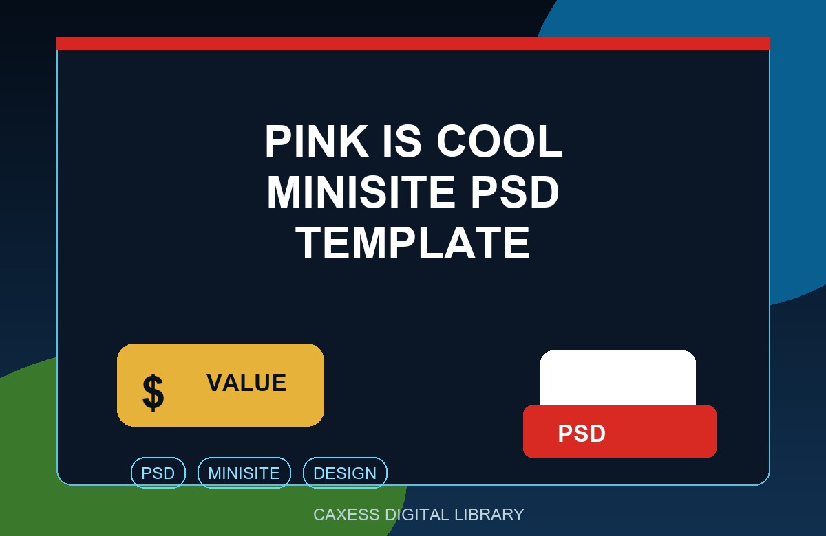 Pink Is Cool Minisite PSD Template document preview