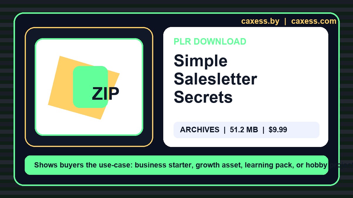 Simple Salesletter Secrets document preview