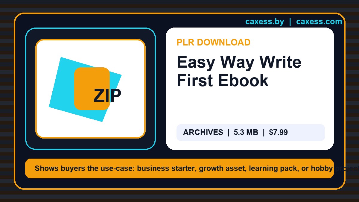 Easy Way Write First Ebook document preview