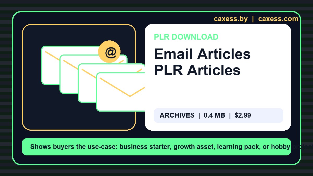 Email Articles PLR Articles document preview
