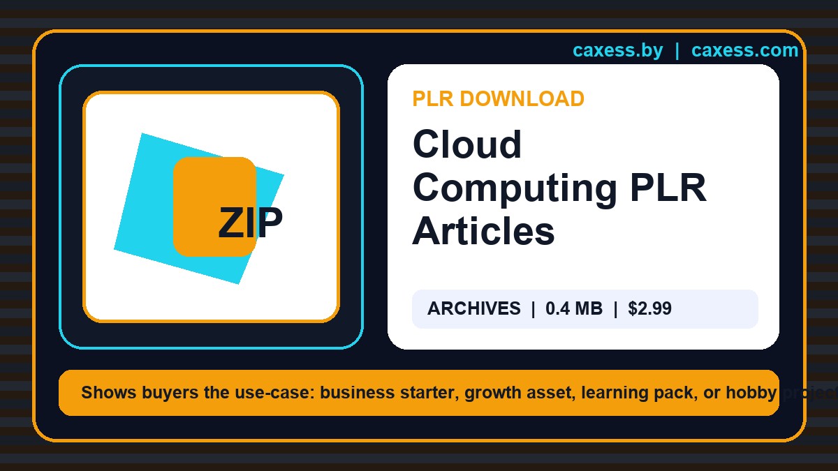 Cloud Computing PLR Articles document preview