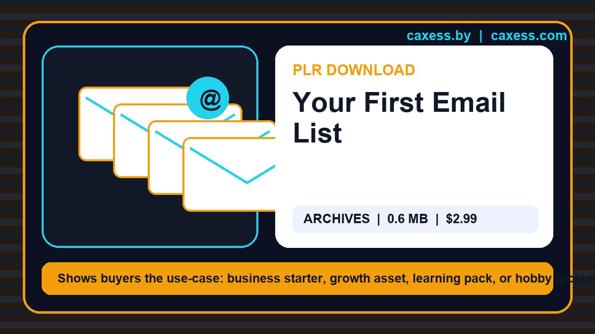 Your First Email List preview