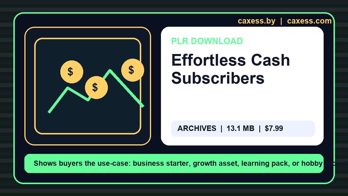 Effortless Cash Subscribers preview
