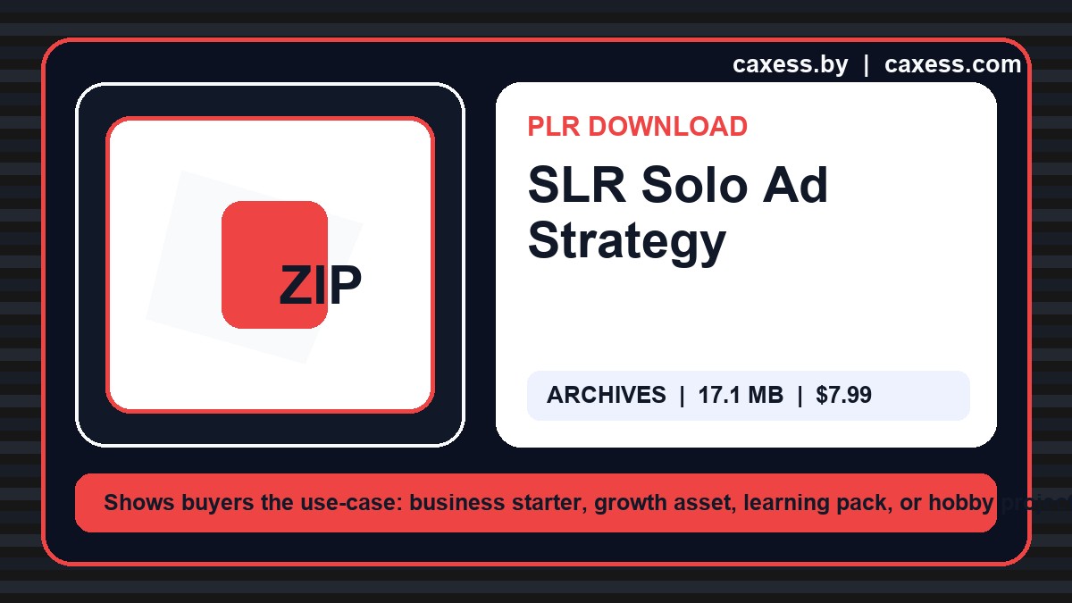 SLR Solo Ad Strategy document preview