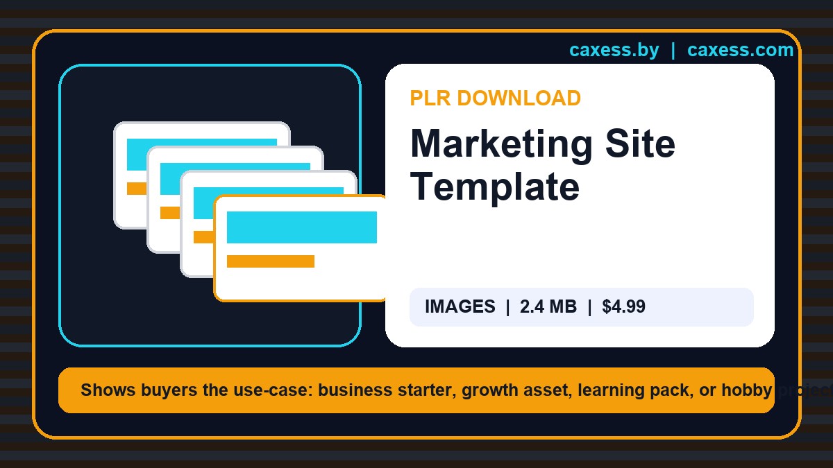 Marketing Site Template document preview