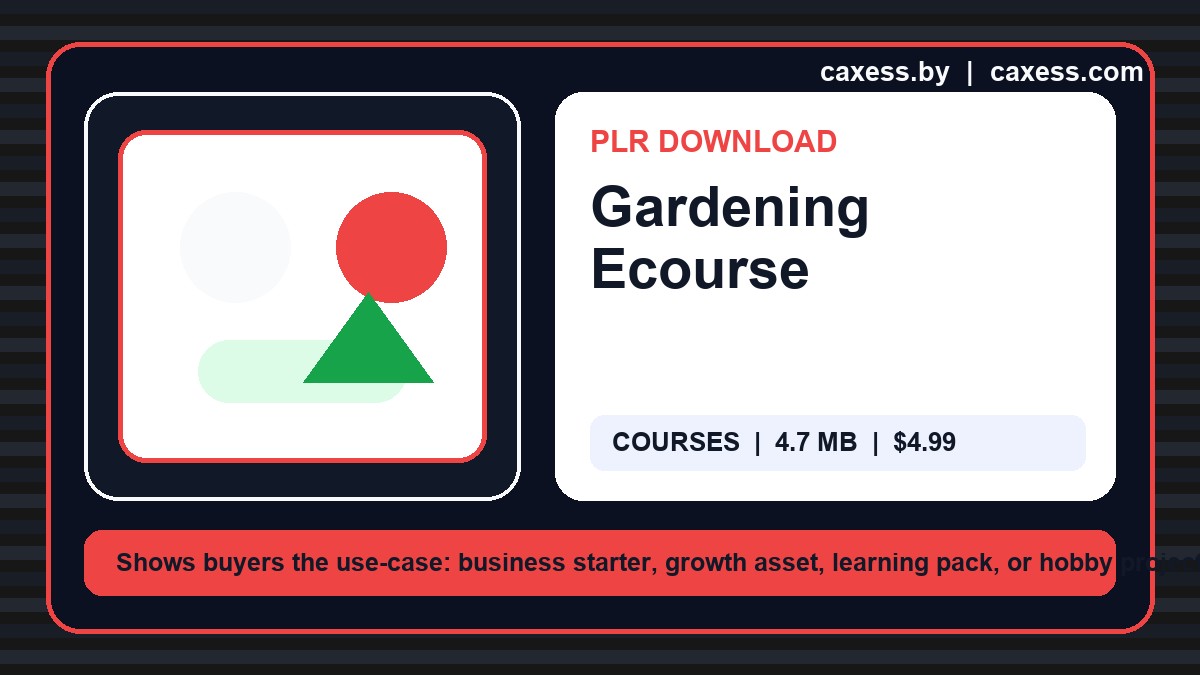 Gardening Ecourse preview