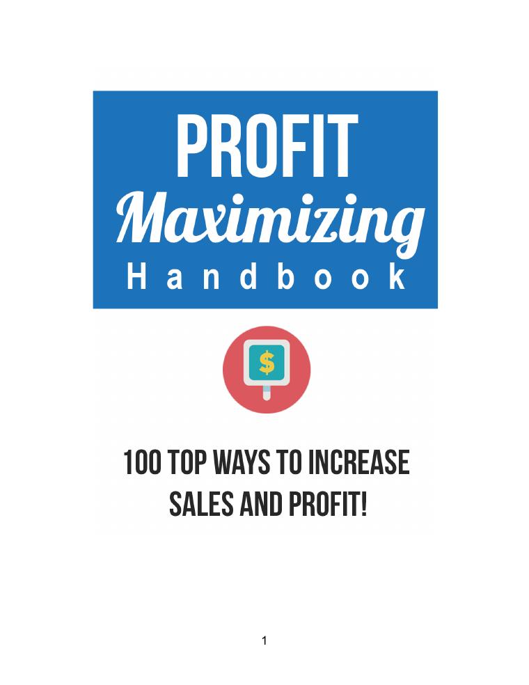 Profit Maximizing Handbook preview