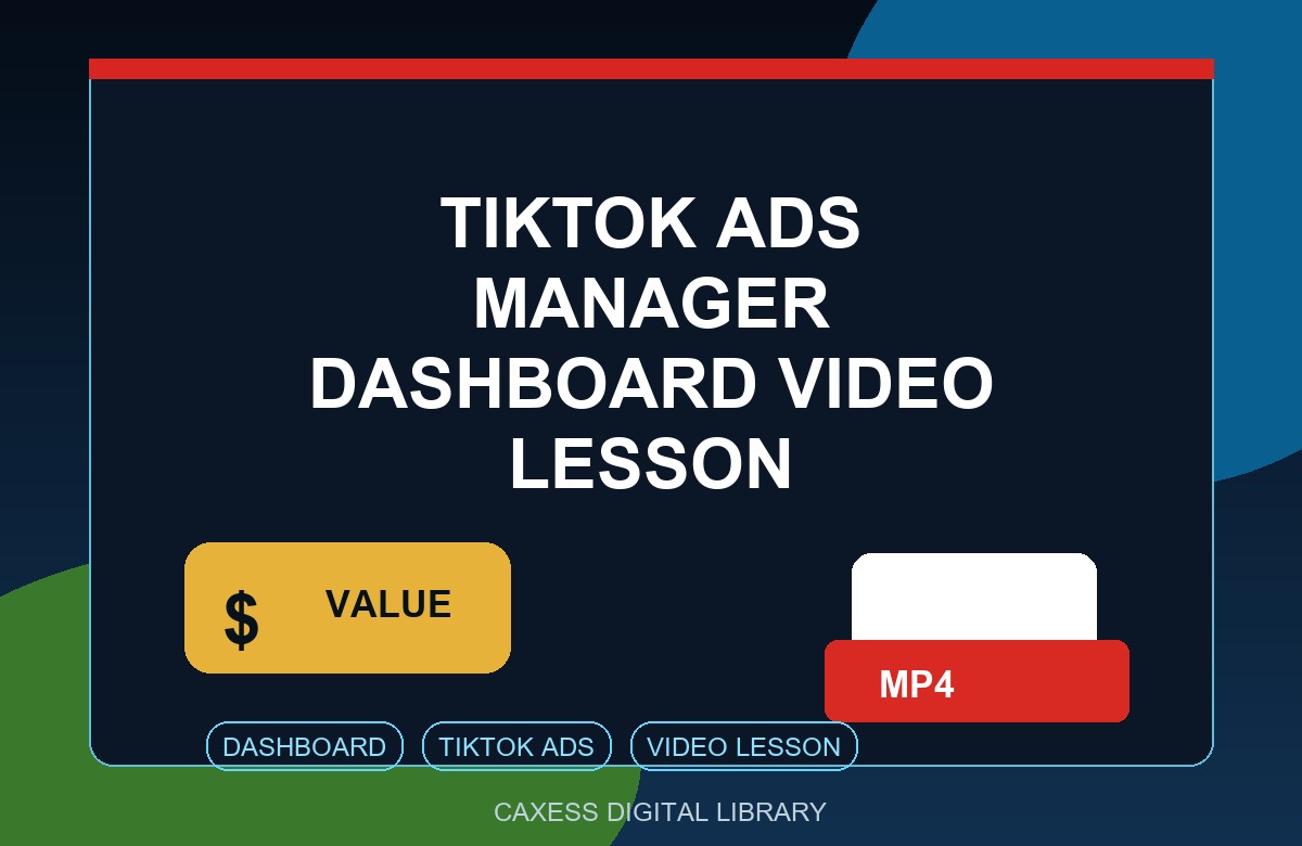 TikTok Ads Manager Dashboard Video Lesson preview