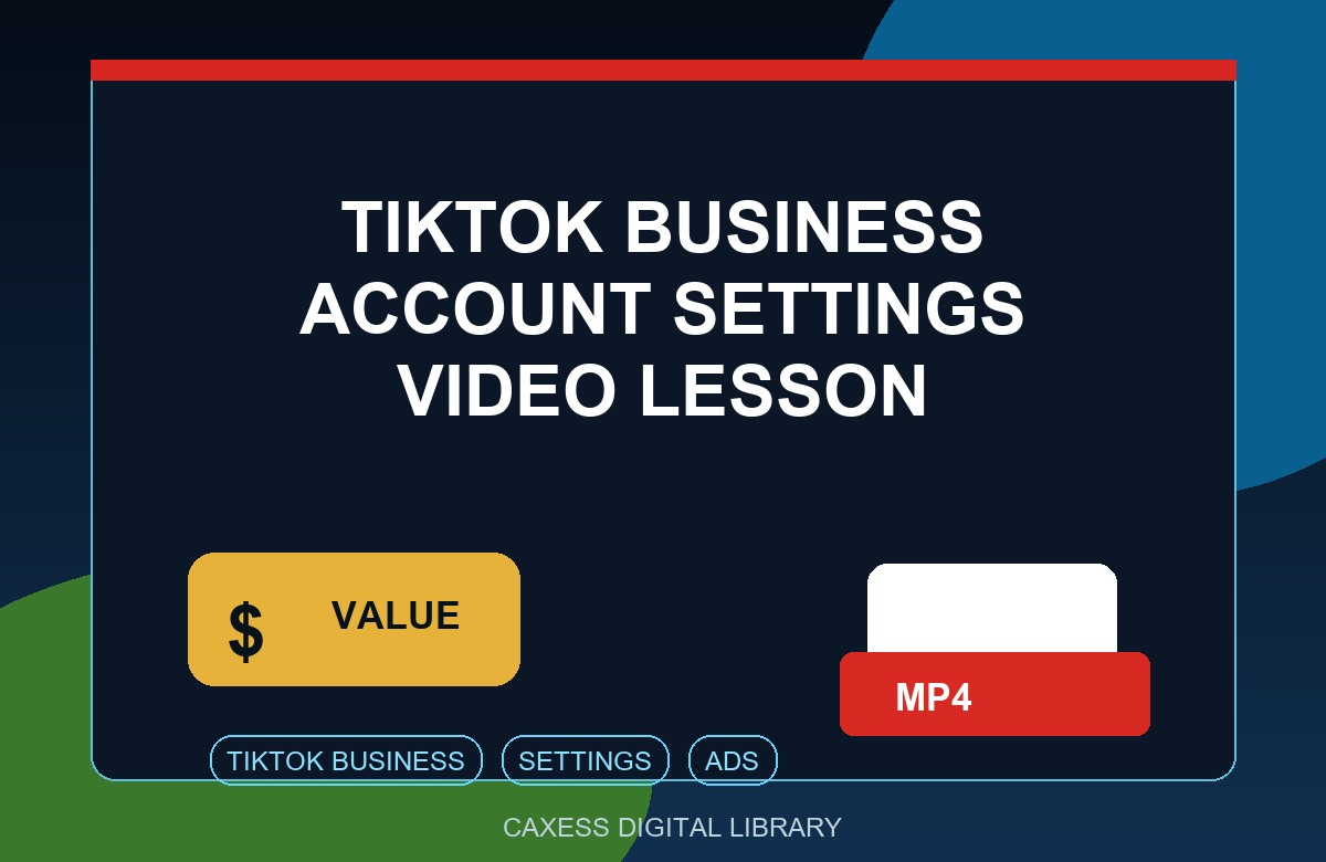 TikTok Business Account Settings Video Lesson preview