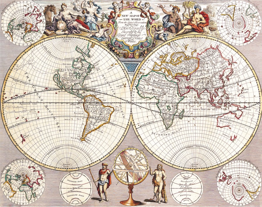 Vintage World Map Plate 103 document preview